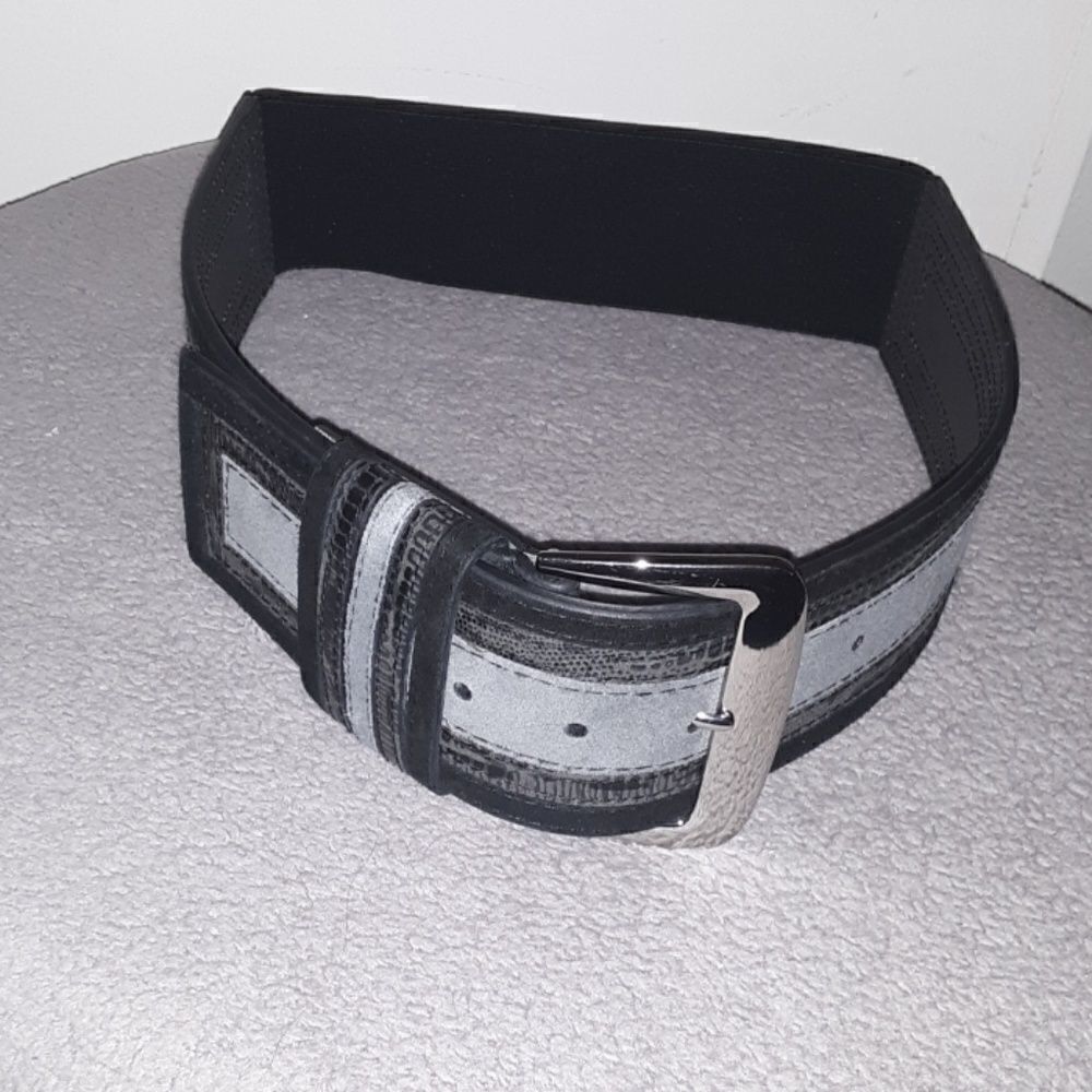 3/$20 Black and Gray Suede like belt